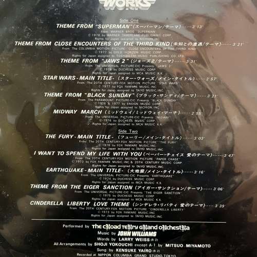 日本天龍PCM DENON The Croad Terry Grand Orchestra – John Williams Works  黑膠...