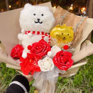 獨家原創 職業花藝術主理 joke bear花束 自嘲熊公仔花束 $299現貨確認轉賬後長沙灣...