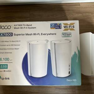 3隻全新 TP-Link X95 WiFi6 mesh router AX7800 Tri-band *CNN 3 *隻 （一隻冇火牛）