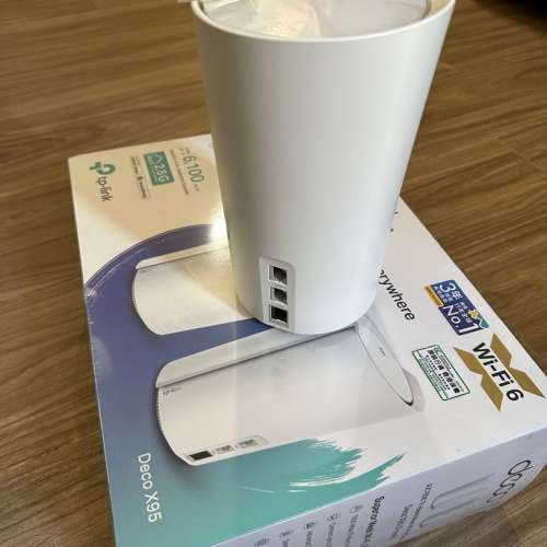 3隻全新 TP-Link X95 WiFi6 mesh router AX7800 Tri-band *CNN 3 *隻 （一隻冇火牛）