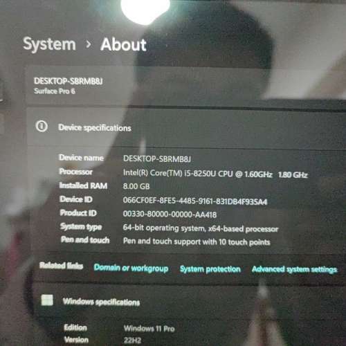 Surface Pro 6 - Windows 11