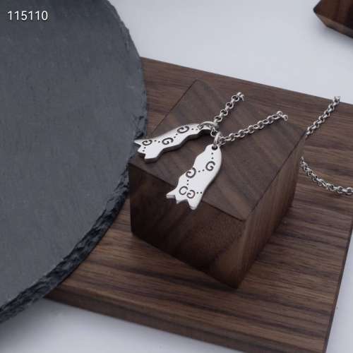 【頂級原版】 Gucci 古馳 Ghost 裂開精靈吊牌項鏈