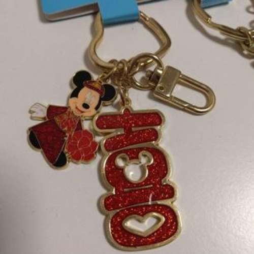 全新 DISNEY Mickey Minnie 米奇 米妮 紅雙喜 結婚 吊飾 鎖匙扣