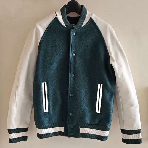 Fundamental Agreement Luxury牛皮袖棒球褸