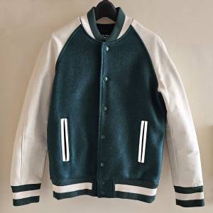 Fundamental Agreement Luxury牛皮袖棒球褸