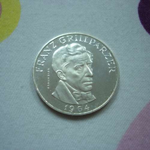 奧地利 1965 年發行維也納工業中學成立 150 週年紀念版 25 先令銀幣