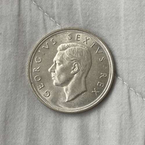 南非 1949 年發行 5 先令銀幣
