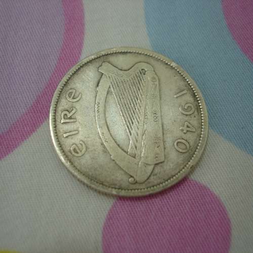 愛爾蘭 1940 年發行 0.5 克朗銀幣