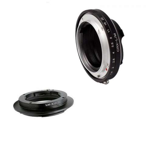 Double Adapter, Contarex (CRX) Mount SLR Lens and Leica M To Hasselblad XCD