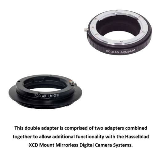 ROOLAD Double Adapter Nikon F Mount G Lens And Leica M To Hasselblad XCD 組合接...