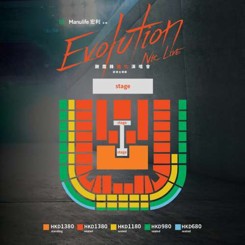 謝霆鋒演唱會$680 4連位門票 (24/4)
