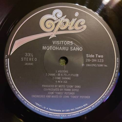 💥黑膠唱片💥MOTOHARU SANO 佐野元春 - VISITORS (1984 Japan)