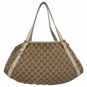 Canvas Abbey Tote Bag Beige White Gold 130736 92875 Golden