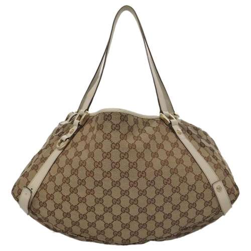 Canvas Abbey Tote Bag Beige White Gold 130736 92875 Golden