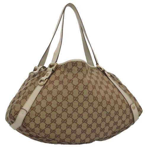 Canvas Abbey Tote Bag Beige White Gold 130736 92875 Golden