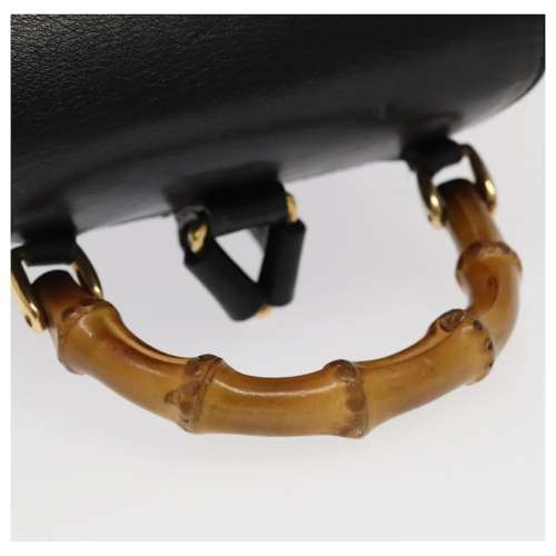 Bamboo Backpack Leather Black Gold 003 1705 0030 93275 Golden