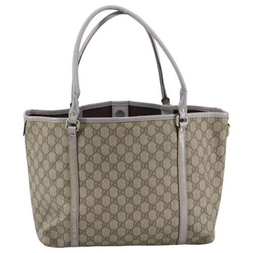 GG Supreme Tote Bag PVC Leather Beige 197953 107343