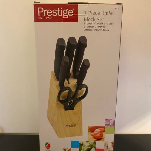 Prestige 套7不鏽鋼廚房刀配木製刀座