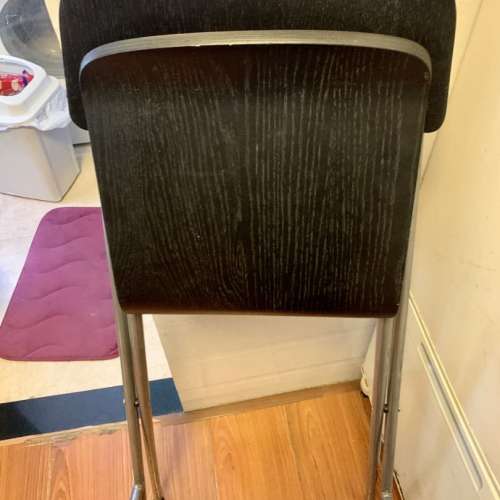 IKEA 2 張FRANKLIN 可摺式高腳凳連靠背, 黑色