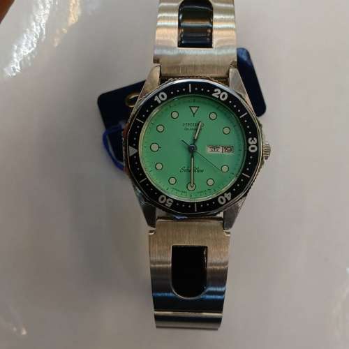 Vintage 1984 JDM Seiko Tiffany Blue Dial Silver-Wave Water-proof Lady's Watch