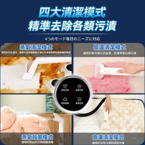 日本Double Clean 多用途乾濕水洗全屋離地清潔機 Pro+ (蒸氣殺菌版）