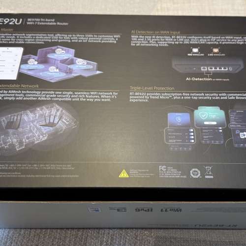 ASUS BE9700 RT-BE92U Router 三頻WiFi 7 二手 私人自讓