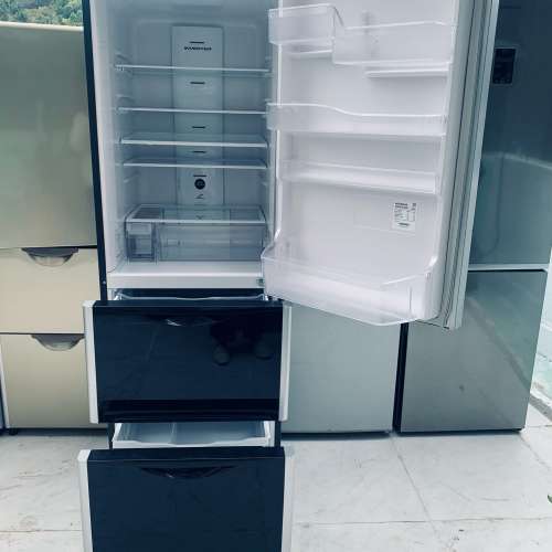 可用信用卡 )) 雪櫃 日立 可自動制冰 181CM高 黑鑽玻璃面 R-SG38FPH 九成新以上 包...