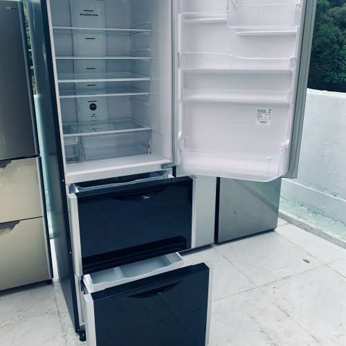 可用信用卡 )) 雪櫃 日立 可自動制冰 181CM高 黑鑽玻璃面 R-SG38FPH 九成新以上 包...