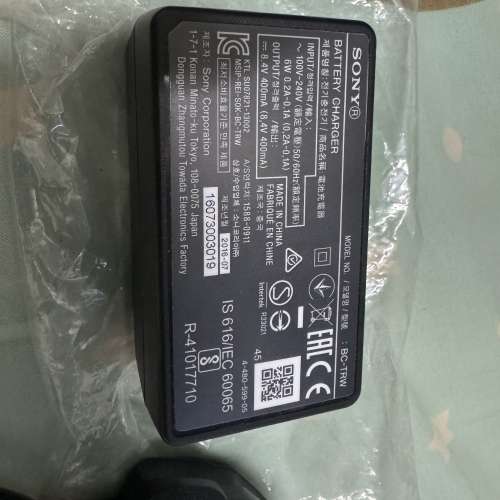 Sony 充電器ACC-TRW 二手新淨BC-TRW battery charger (無fw50 電池）