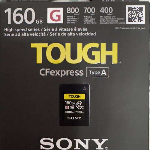 SONY TOUGH CFexpress Type A 160GB memory card 記憶咭