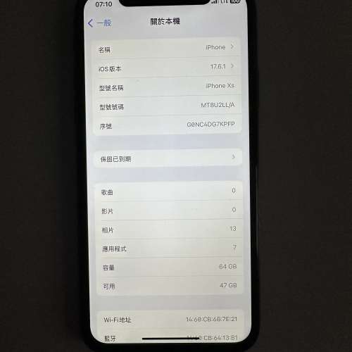 iphone xs 64GB 黑色