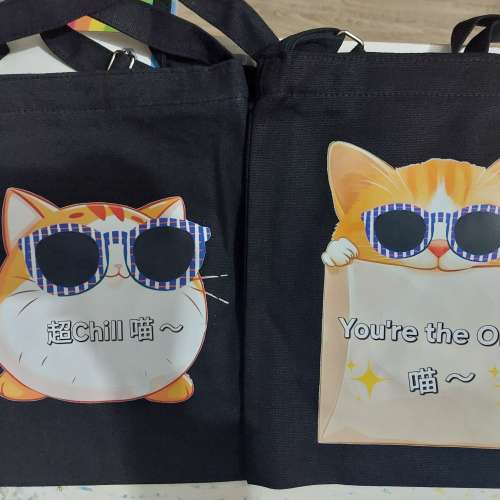 創意貓 多款 多用途布袋 單肩斜孭 Bag