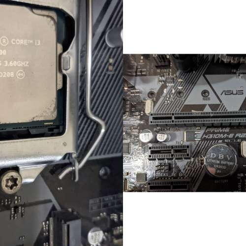 新淨 Intel i3-8100 + Asus H310M-E R2.0 +  8GB DDR4 Ram 已啟用Windows 11 (100%...