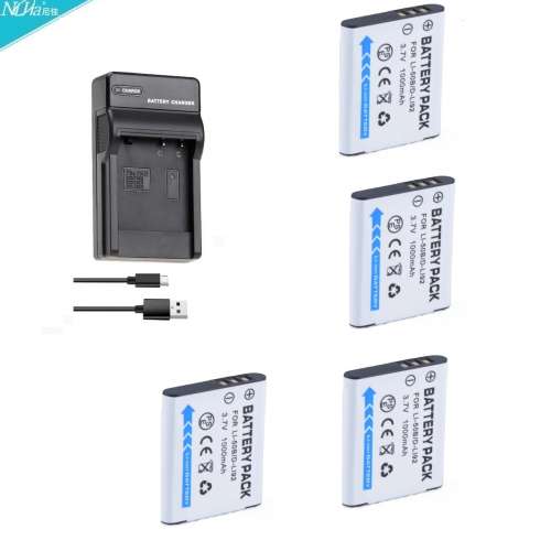 Olympus Li-50B / Pentax D-Li92 / Ricoh DB-100 With USB Charger 電池連充電機