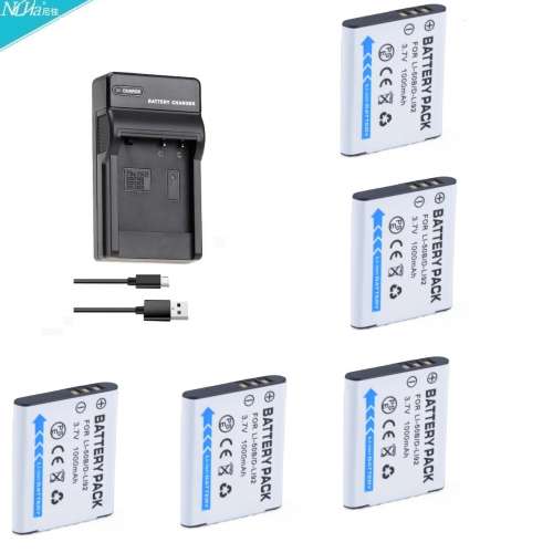 Olympus Li-50B / Pentax D-Li92 / Ricoh DB-100 With USB Charger 電池連充電機