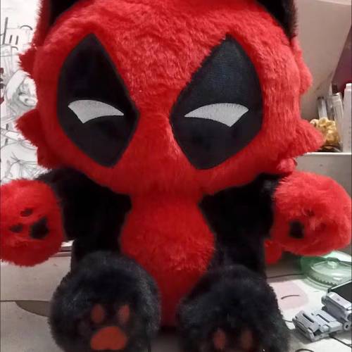 30cm 死侍貓毛公仔