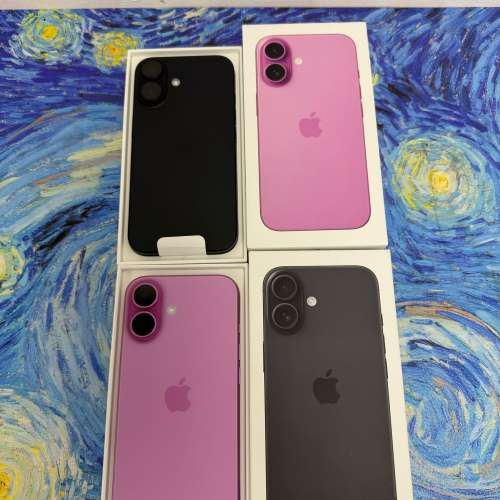 （Apple iPhone 16系列🔥）/香港行貨/Apple iPhone 16/128GB/粉紅色💗黑色🖤/完美機...