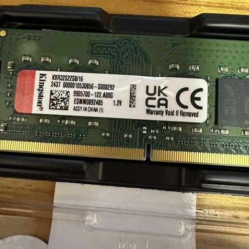 Kingston 非常新 16GB DDR4 SODIMM notebook ram 3200MHz