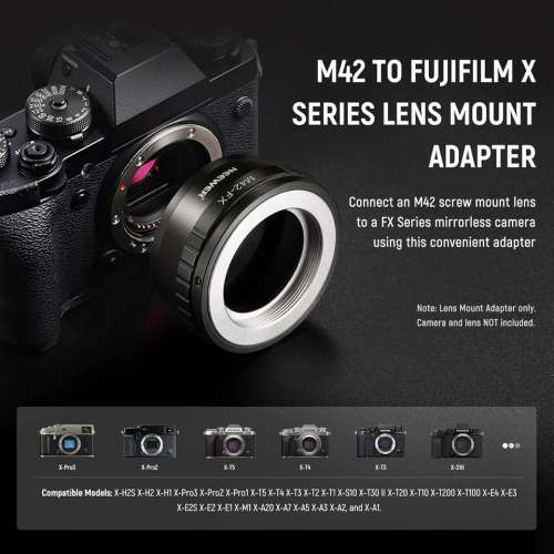 NEEWER M42 Screw Mount SLR Lens To FUJIFILM X Mount Adapter
