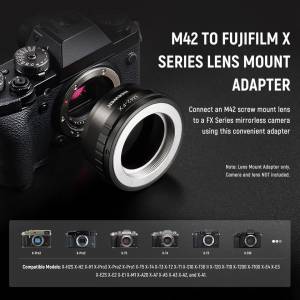 NEEWER M42 Screw Mount SLR Lens To FUJIFILM X Mount Adapter