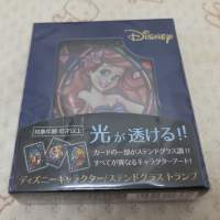 全新Disney撲克牌 啤牌 日本迪士尼經典角色彩繪玻璃透光撲克牌 Disney Character S...