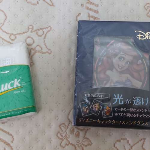 全新Disney撲克牌 啤牌 日本迪士尼經典角色彩繪玻璃透光撲克牌 Disney Character S...