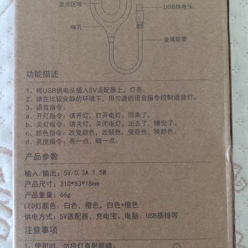 全新智慧語音小夜燈 usb插電 睡眠燈 裝飾燈 家用閱讀led燈 人工聲控調光led燈 智慧...