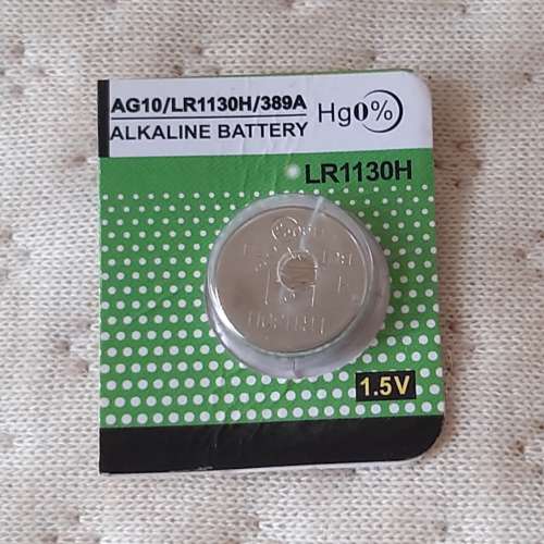 全新Alkaline Battery 1.5V LR1130H AG10 389A 鈕扣電池 Button Battery 鈕型電池 ...