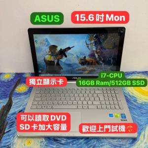 （i7 CPU平價華碩）Asus i7-4700HQ/8,16GB Ram/256,512GB,1TB SSD/獨立顯示卡/15.6...
