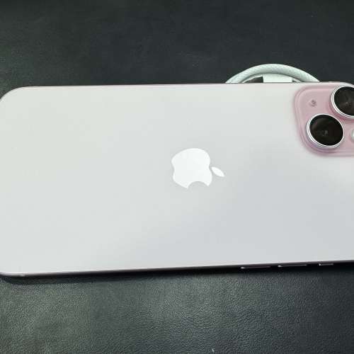 99%New iPhone 15 Plus 256GB 粉紅色 香港行貨 電池效能90% 有配件 自用首選