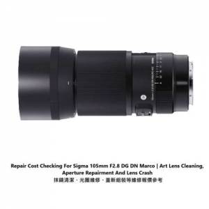 Repair Cost Checking For Sigma 105mm F2.8 DG DN Marco | Art Lens Cleaning