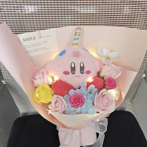 《獨家原創·專業花藝師主理》生日星之卡比花束 星之卡比公仔花束 生日花束 🌼 香...