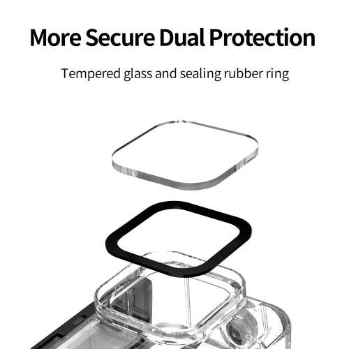 TELESIN Professional 45M Diving Waterproof Case For GoPro Hero13 Black - 潛水...