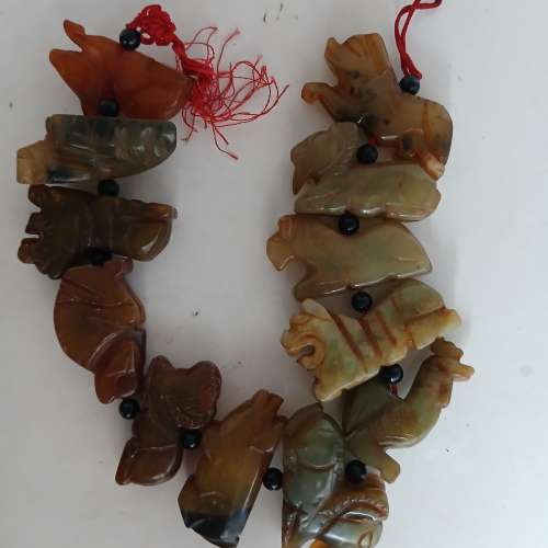 .中國玉 12生肖，可以作 擺件/吊件用 清理存貨一套售500元歡迎出價。 no.D26.2.25